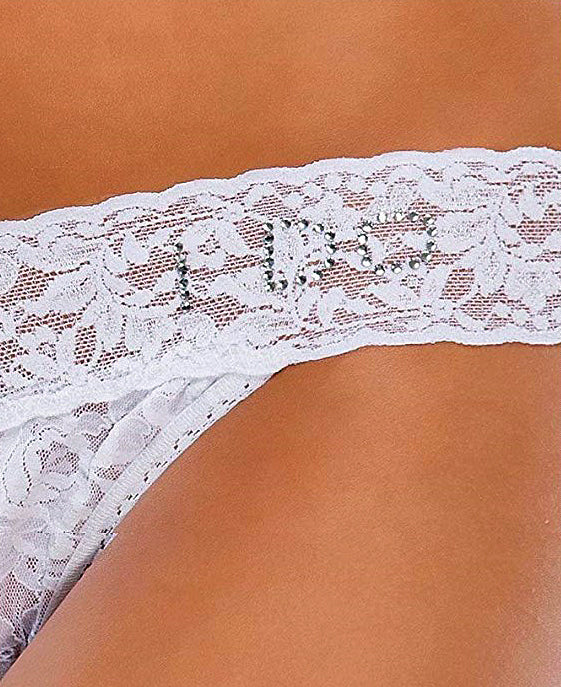 “I Do” Bridal Lace Thong